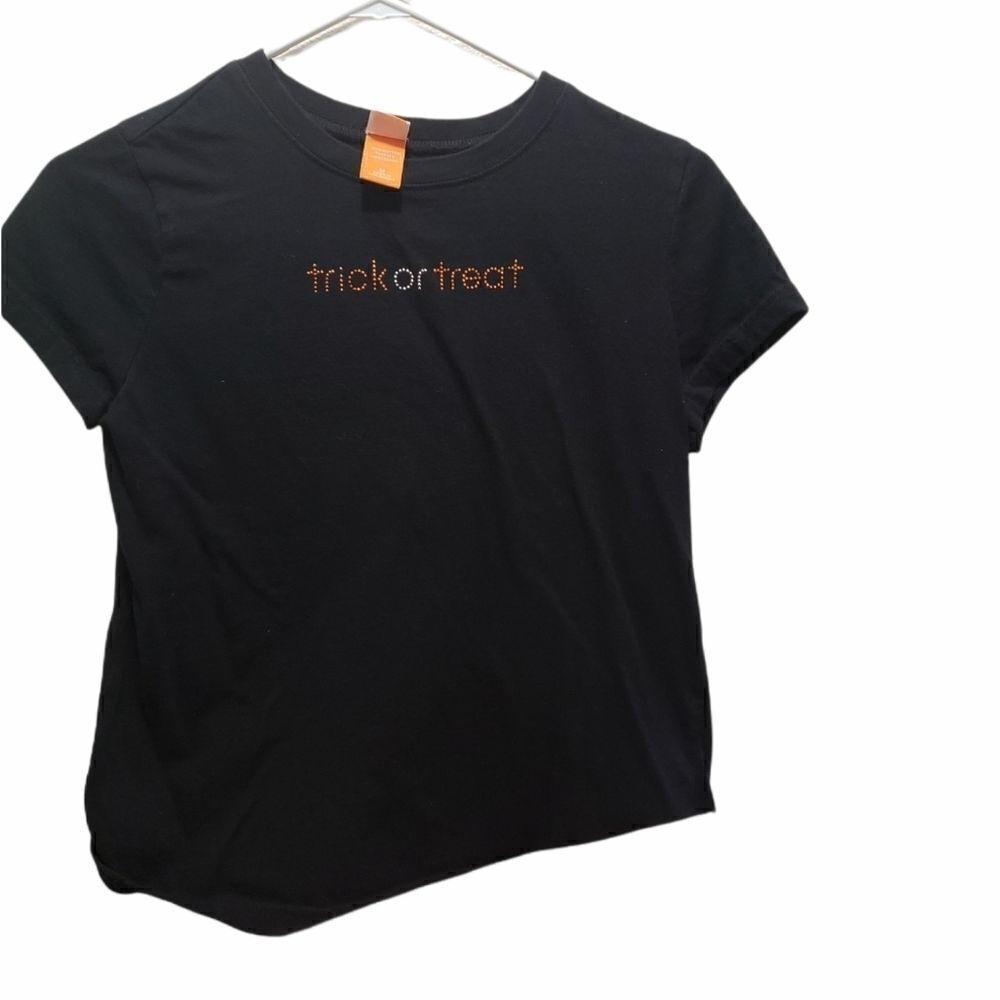 Trick or treat t shirt, med. Black